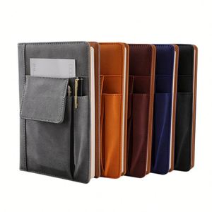 Customizable Colors Eco-Friendly Luxury <b>A5</b> Executive <b>Diary</b> Leather Cover Silk Screen Printed Metal Buckle OEM Brand Promotional - Product Image 1
