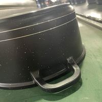 En stock, 10 pièces, Nouveauté, Ensemble de cuisine de style américain, antiadhésif, compatible four et lave-vaisselle, avec casserole en alliage d'aluminium