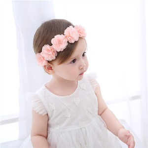 Cinta para el pelo con lazo de <span class=keywords><strong>flores</strong></span> para <span class=keywords><strong>niñas</strong></span>, <span class=keywords><strong>diademas</strong></span> para bebés, turbante para recién nacidos, accesorios para el cabello para bebés - Product Image 2