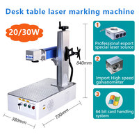 Mini machine de marquage laser à fibre 50W de bureau 20W 30W 50W pour marquer collier logo nom métal plastique acier inoxydable