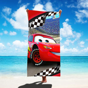 Serviettes de plage personnalisées en gros avec imprimé de dessins animés, ponchos absorbants à séchage rapide pour enfants, sans sable, pour la piscine et les voyages - Product Image 3