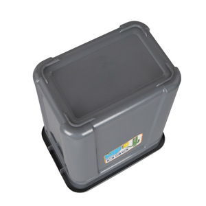 Poubelle ménagère 50L, poubelle à couvercle basculant 60L, poubelle commerciale en plastique gris épaissi 50L pour déchets de fruits - Product Image 4