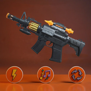 Balles rotatives en plastique semblant jouer jouet pistolet vibrant pistolet jouet avec mouvement de museau - Product Image 5