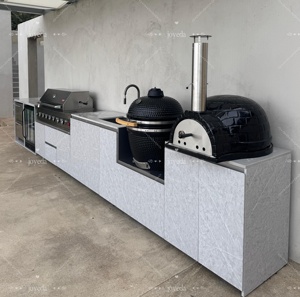 JOYEDA Accessoires pour comptoirs, structure modulaire en acier, conteneurs à <span class=keywords><strong>pizza</strong></span> modernes, îlot de cuisine extérieure, armoires résistantes aux intempéries - Product Image 5
