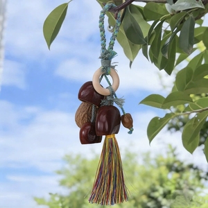 Wholesale Ethnic Handicraft Natural Fruit Shell Hanging Charm <b>Wind</b> <b>Chime</b> For Decorating - Product Image 3