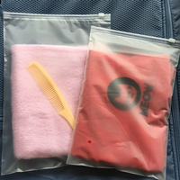 Sacs en plastique refermables avec fermeture éclair et logo personnalisé, finition givrée, pour l'emballage de chaussures et de vêtements