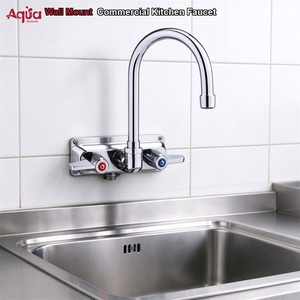 Robinet de cuisine double poignée avec inverseur, mitigeur de lavabo en laiton, style commercial moderne et tendance - Product Image 1
