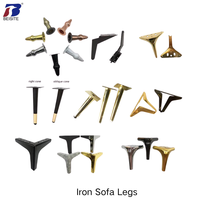 Pieds de canapé en acier robuste, pieds de meubles modernes en métal pour armoire, chaise, canapé, commode, pièces de rechange