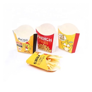 Kotak Kemasan Kertas Kraft Putih Custom Print untuk <span class=keywords><strong>Burger</strong></span>, Hamburger, Cup <span class=keywords><strong>Holder</strong></span>, Makanan Cepat Saji, Kentang Goreng, dan Keripik - Product Image 1