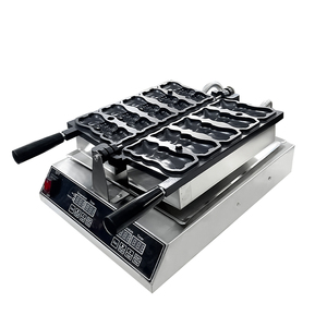 Équipement de cuisine commerciale nouvelle machine à gaufres électrique en forme de poisson et de chat en acier inoxydable pour les collations dans les magasins d'alimentation - Product Image 4