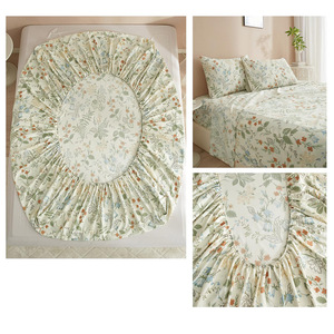 Modern Style Customized Plants Flowers <strong>Printed</strong> Bedding <strong>Set</strong> 4pcs Microfiber Bed <strong>Sheet</strong> <strong>Set</strong> - Product Image 6