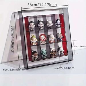 Acrylique <span class=keywords><strong>transparent</strong></span> moderne multi-usage pour le rangement et l'exposition de jouets, boîte avec couvercle, organisateur empilable, <span class=keywords><strong>cadre</strong></span>, support, magasin de détail, collection - Product Image 6