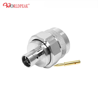Connecteur coaxial RF mâle N 50 ohms à souder pour câble semi-flexible rigide RG401 de 0,250 pouces (INCH)