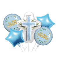 Ballons Mylar Bleus « C'est un garçon » avec biberon, lot de 5, pour décorations de fête de naissance et de baptême