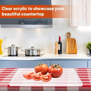 Kitchen Gadgets Non-Slip BPA-Free Food-Grade <b>Acrylic</b> Rectangle Cutting Board Counter Lip Bread Meat Veggies Fruits 17.5x13.5" - Product Image 5