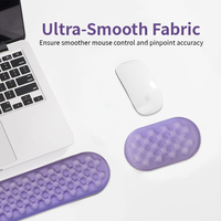 Ensemble repose-poignets et tapis de souris ergonomique, design clavier, mousse à mémoire de forme, résistant à l'eau, anti-rayures, pour le bureau