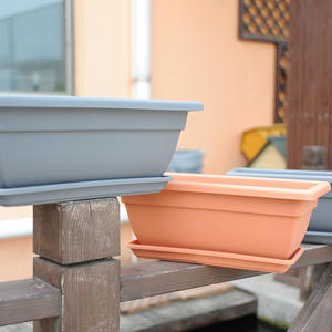 Fábrica al por mayor Patio al aire libre Balcón rectangular Vegetales y flores Plantación a través de macetas de plástico - Product Image 5