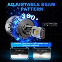 Phares LED haute puissance pour voitures X5 A4 A3 110W/220W 13200LM/26400LM H1/H3/H4/H7/H11/H15 9005/9006 Canbus IP68 Étanche 12V