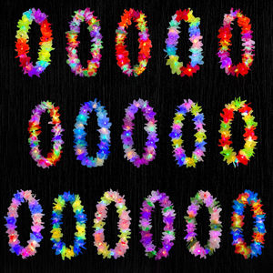 Madeshine ชุดสายรัดข้อมือมาลัยดอกไม้ไฟเรืองแสงสำหรับตกแต่งปาร์ตี้คริสต์มาสฮาวาย - Product Image 4