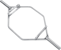Barres hexagonales chromées pour musculation à domicile, haltères, musculation, fitness, barre hexagonale pour musculation