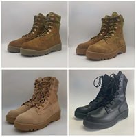 Bottes tactiques en cuir suédé avec semelle en PU+caoutchouc, bottes tactiques Belleville