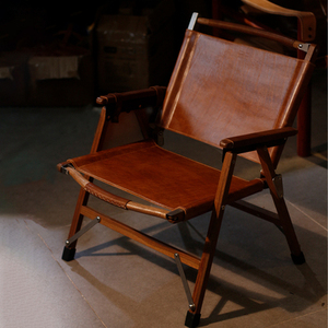 Lusso per il tempo libero in pura pelle fatta a mano Patio Garden Resort reclinabile mobili da esterno Sun Lounge Sea Camping sedia da spiaggia pieghevole - Product Image 3