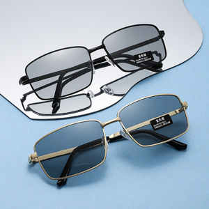 <b>Square</b> <b>Sunglasses</b> Metal Frame TAC Lens UV400 Protection For Men Driving Outdoor Sports - Product Image 1