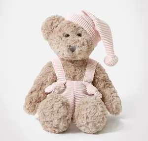 Factory Direct high quality all sizes bedtime bear in pajamas custom OEM plush toy for baby kids