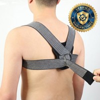 Nouvel article style 6128 : Correcteur de posture dorsal réglable avec soulagement des douleurs dorsales, taille unique