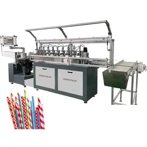 Automatische Papierstroh-Produktions linie 65-200m/min Trinkhalm-Herstellungs maschine