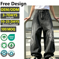 Jeans en denim léger de haute qualité en mélange de coton et de polyester, respirant, fin, décontracté, coupe large et droite, pour hommes et femmes, pour l'extérieur