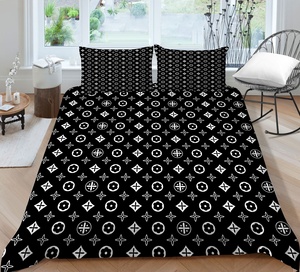 Hot bán thời trang in-g Duvet cover Set 3 mảnh sang trọng sợi nhỏ Quilt Cover Set Comforter Cover gối bedding Set - Product Image 5