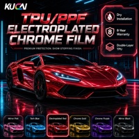 Film de protection de peinture (PPF) en TPU métallisé électrolytique auto-cicatrisant pour voiture, film vinyle brillant en TPU pour carrosserie