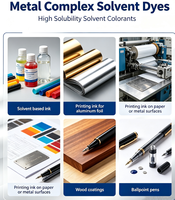 Colorants Solvants Métallisés Liposolubles à Fort Pouvoir Teintant pour Cuir et Encre d'Impression sur Feuille d'Aluminium