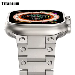 Титановый ремешок для Apple Watch 8 7 ультра 49 мм 41 мм 45 мм металлический ремешок для IWatch серии 6 SE 5 4 3 2 44 мм 40 42 38 мм