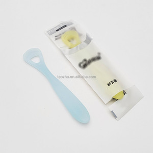 Baby's Oral Clean Soft Plastic &amp; Silicone <strong>Rubber</strong> Double-Sided Anti-Slip <strong>Tongue</strong> Scraper Individual Polybag Package - Product Image 5