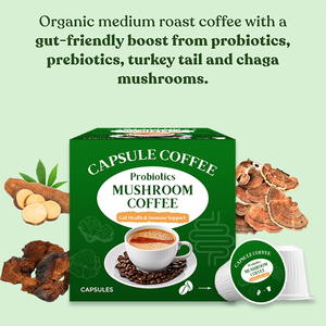 OEM miễn dịch hỗ trợ cà phê vỏ vừa rang Chaga Thổ Nhĩ Kỳ đuôi Probiotic nấm cà phê k ly - Product Image 4