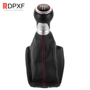 Pour <span class=keywords><strong>Audi</strong></span> A4 S4 B8 8k A5 <span class=keywords><strong>Q5</strong></span> S-Line 07-15, housse de levier de vitesses en cuir pour voiture, accessoires de voiture 5/6 vitesses, pommeau de levier de vitesses. - Product Image 2