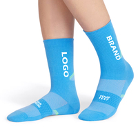 Chaussettes en fibre de bambou pour hommes et femmes, respirantes, mi-mollet, chaussettes de sport, chaussettes de course personnalisées, chaussettes athlétiques mi-tube
