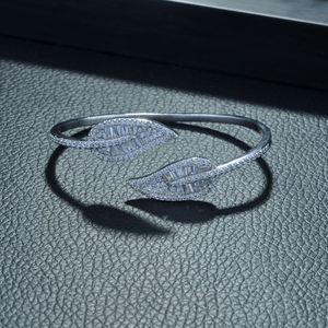 HIBRIDE última moda ajustable abierto brazaletes y pulseras mujeres Micro Cubic Zirconia Pave brazalete fiesta regalos Bijoux Femme - Product Image 5