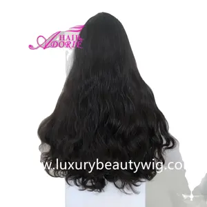 High Quality 100% European Human Hair Lace Top Wig Brown Straight Style Custom Length 18-20 Inches Big Stock Available