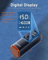 Portable Digital Tire Inflator Fast Inflation Auto Shut-Off Stop LCD Display 150PSI Car Tire Inflator with Preset Pressure