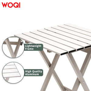 Mesa plegable para exteriores Woqi 47.5x49.5x60 cm, ligera, de aluminio, compacta, para camping, picnics y barbacoas - Product Image 4