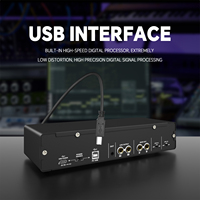 Interface audio USB GAX-MD44 Green Audio avec carte son 24 bits/192 kHz et moniteur XLR pour instruments, guitare et création de contenu vidéo
