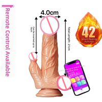 Muhuan Vibrateur Pénien Électrique Chauffant pour Hommes, à Mouvement Oscillant et Télescopique, Alimenté par Power Bank
