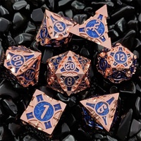 Jeu de dés simple, dés polyédriques personnalisés gravés en métal, ensemble de dés DND pour jeux de rôle, jeux de société DND, cadeau