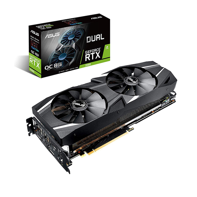 ASUS GeForce DUAL RTX 2080 O8G Used Graphics Card with 8GB GDDR6 256 Bit Video Memory NVIDIA GeForce RTX 2080 GPU Video Card