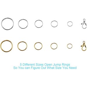 Diy Jewelry Accessories Kit 12 Compartment Lobster Clasp Jump Rings With Pliers Tweezers For Crafting - Product Image 4