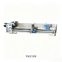 Tour à métaux et bois industriel manuel à vitesse variable YH WM210V pour banc d'atelier étendu, mini-tour à métaux
