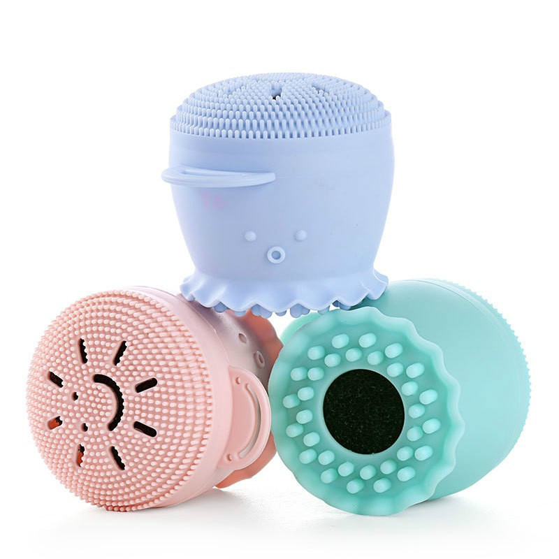 Round Silicone Facial Cleansing Brush Soft